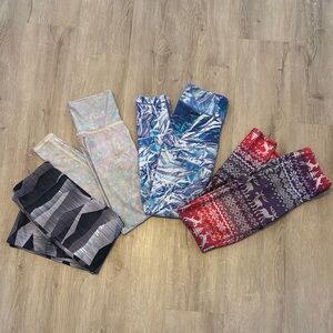 Lot of 4 Colorful Patterned Leggings